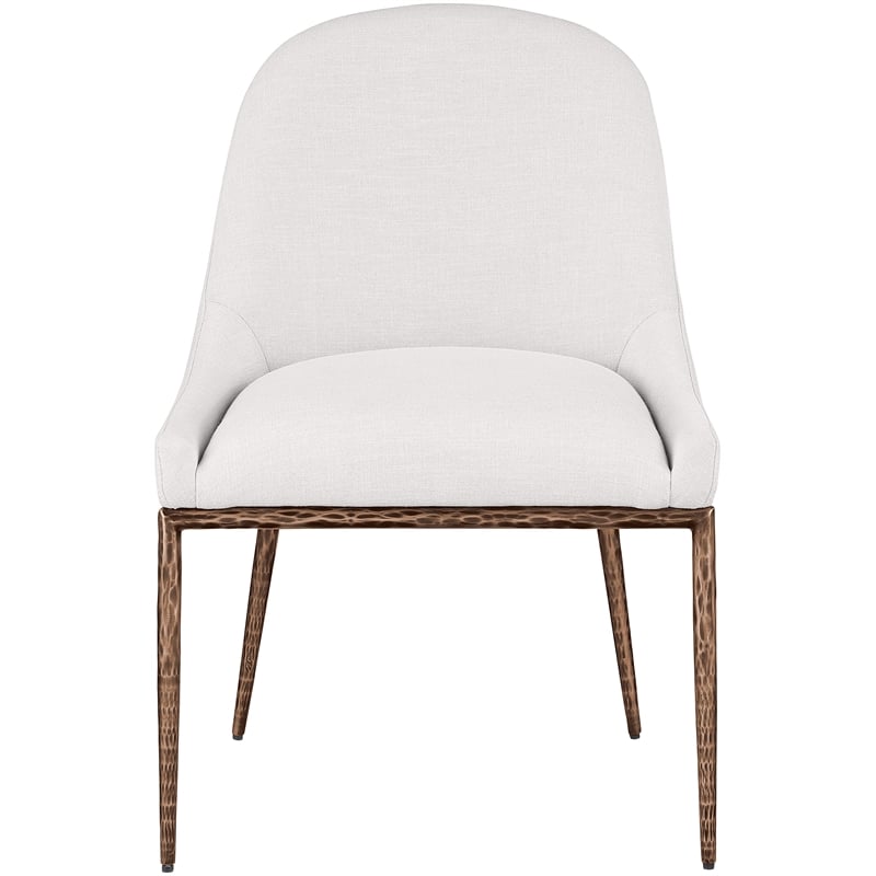Bowery Hill Contemporary Cream Linen Textured Performance Fabric Dining SC