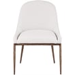 Bowery Hill Contemporary Cream Linen Textured Performance Fabric Dining SC