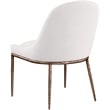 Bowery Hill Contemporary Cream Linen Textured Performance Fabric Dining SC