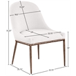 Bowery Hill Contemporary Cream Linen Textured Performance Fabric Dining SC