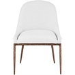 Bowery Hill Contemporary White Linen Textured Performance Fabric Dining SC