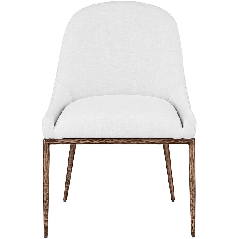 Bowery Hill Contemporary White Linen Textured Performance Fabric Dining SC