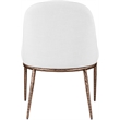 Bowery Hill Contemporary White Linen Textured Performance Fabric Dining SC