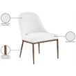 Bowery Hill Contemporary White Linen Textured Performance Fabric Dining SC