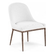 Bowery Hill Contemporary White Linen Textured Performance Fabric Dining SC