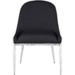Bowery Hill Contemporary Black Linen Textured Performance Fabric Dining SC