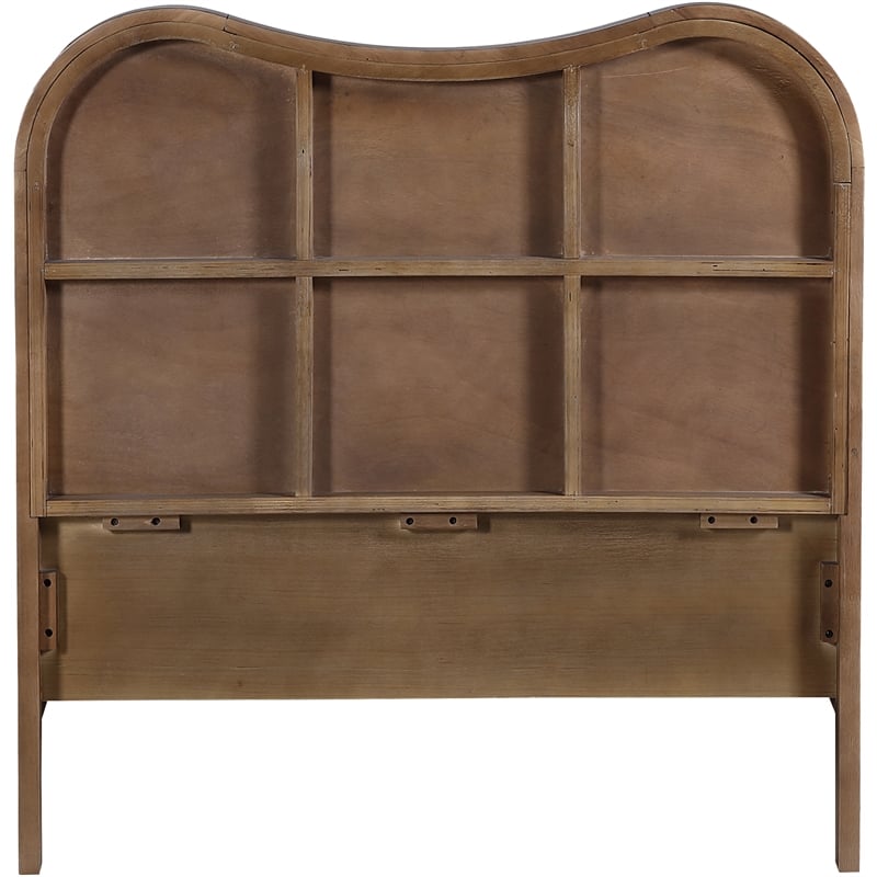 Bowery Hill Contemporary Brown Solid Wood And Natural Cane Twin Bed