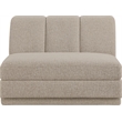 Bowery Hill Contemporary Beige Fabric Upholstered Armless Chair