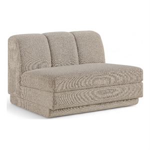 Bowery Hill Contemporary Beige Fabric Upholstered Armless Chair
