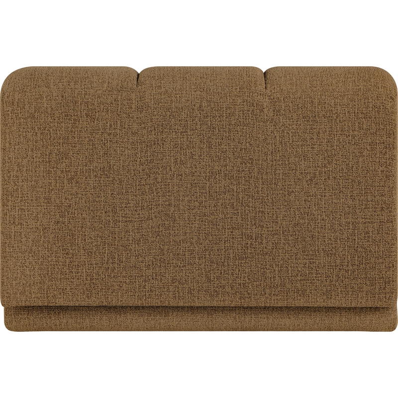 Bowery Hill Contemporary Brown Fabric Upholstered Armless Chair