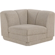 Bowery Hill Contemporary Beige Fabric Upholstered Corner Chair