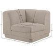 Bowery Hill Contemporary Beige Fabric Upholstered Corner Chair