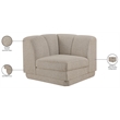 Bowery Hill Contemporary Beige Fabric Upholstered Corner Chair