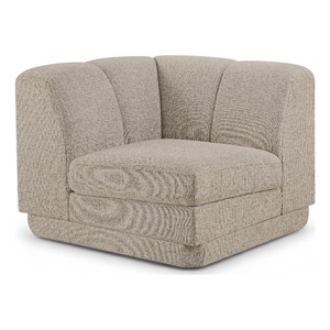 Bowery Hill Contemporary Beige Fabric Upholstered Corner Chair