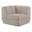 Bowery Hill Contemporary Beige Fabric Upholstered Corner Chair