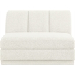 Bowery Hill Contemporary Cream Fabric Upholstered Armless Chair