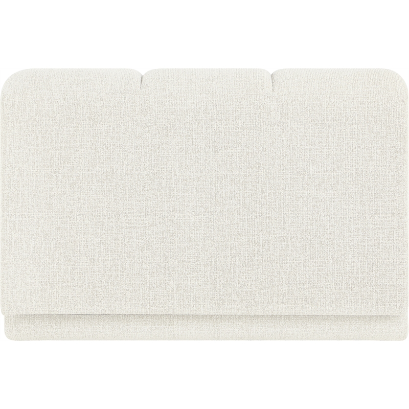 Bowery Hill Contemporary Cream Fabric Upholstered Armless Chair