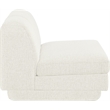 Bowery Hill Contemporary Cream Fabric Upholstered Armless Chair