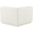 Bowery Hill Contemporary Cream Fabric Upholstered Corner Chair