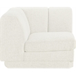 Bowery Hill Contemporary Cream Fabric Upholstered Corner Chair