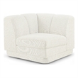 Bowery Hill Contemporary Cream Fabric Upholstered Corner Chair
