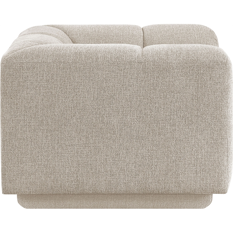Bowery Hill Contemporary Soft Beige Fabric Upholstered Chair