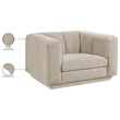 Bowery Hill Contemporary Soft Beige Fabric Upholstered Chair