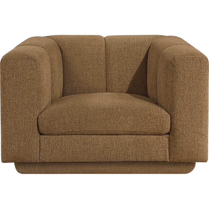 Bowery Hill Contemporary Soft Brown Fabric Upholstered Chair