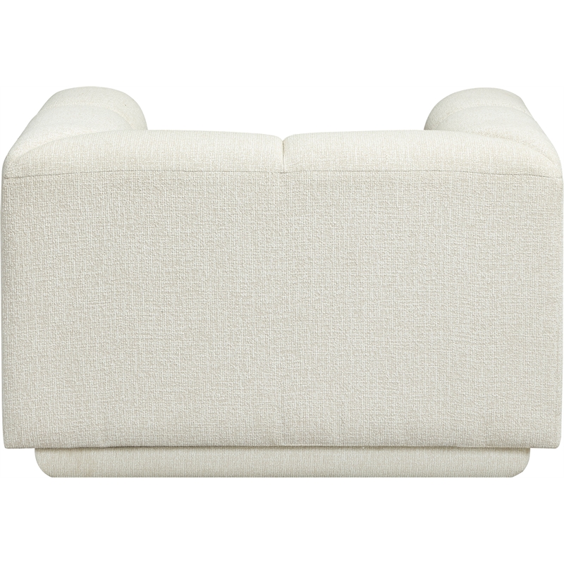 Bowery Hill Contemporary Soft Cream Fabric Upholstered Chair