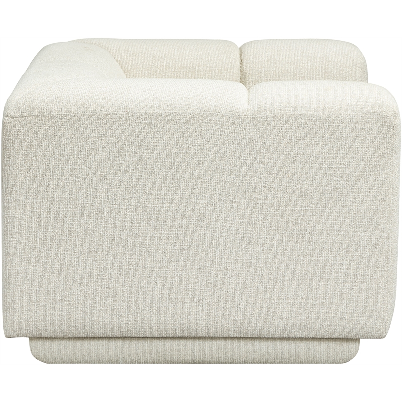 Bowery Hill Contemporary Soft Cream Fabric Upholstered Chair
