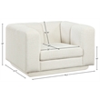 Bowery Hill Contemporary Soft Cream Fabric Upholstered Chair