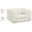 Bowery Hill Contemporary Soft Cream Fabric Upholstered Chair