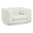 Bowery Hill Contemporary Soft Cream Fabric Upholstered Chair