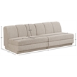 Bowery Hill Contemporary Beige Fabric Upholstered 2-Oiece Modular Sofa