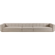 Bowery Hill Contemporary Beige Fabric Upholstered 3-Oiece Modular Sofa