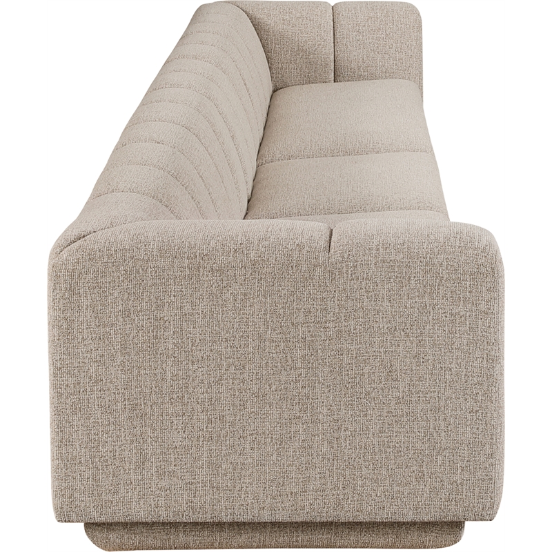 Bowery Hill Contemporary Beige Fabric Upholstered 3-Oiece Modular Sofa