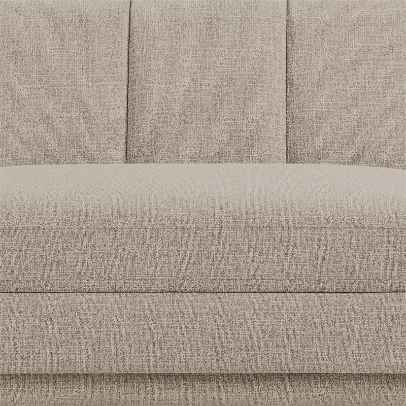 Bowery Hill Contemporary Beige Fabric Upholstered 3-Oiece Modular Sofa