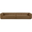 Bowery Hill Contemporary Brown Fabric Upholstered 2-Oiece Modular Sofa