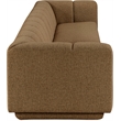 Bowery Hill Contemporary Brown Fabric Upholstered 2-Oiece Modular Sofa