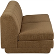 Bowery Hill Contemporary Brown Fabric Upholstered 2-Oiece Modular Sofa