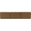 Bowery Hill Contemporary Brown Fabric Upholstered 3-Oiece Modular Sofa