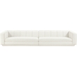 Bowery Hill Contemporary Cream Fabric Upholstered 2-Oiece Modular Sofa