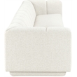 Bowery Hill Contemporary Cream Fabric Upholstered 2-Oiece Modular Sofa