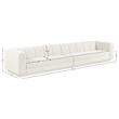 Bowery Hill Contemporary Cream Fabric Upholstered 2-Oiece Modular Sofa