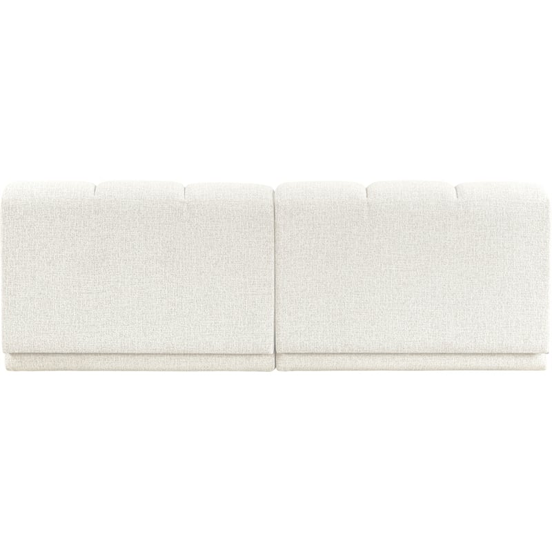Bowery Hill Contemporary Cream Fabric Upholstered 2-Oiece Modular Sofa