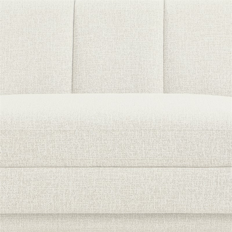 Bowery Hill Contemporary Cream Fabric Upholstered 2-Oiece Modular Sofa