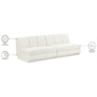 Bowery Hill Contemporary Cream Fabric Upholstered 2-Oiece Modular Sofa