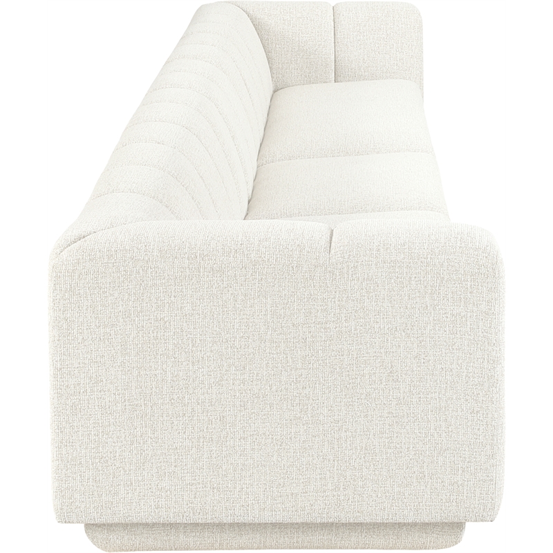 Bowery Hill Contemporary Cream Fabric Upholstered 3-Oiece Modular Sofa