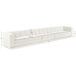 Bowery Hill Contemporary Cream Fabric Upholstered 3-Oiece Modular Sofa