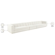 Bowery Hill Contemporary Cream Fabric Upholstered 3-Oiece Modular Sofa